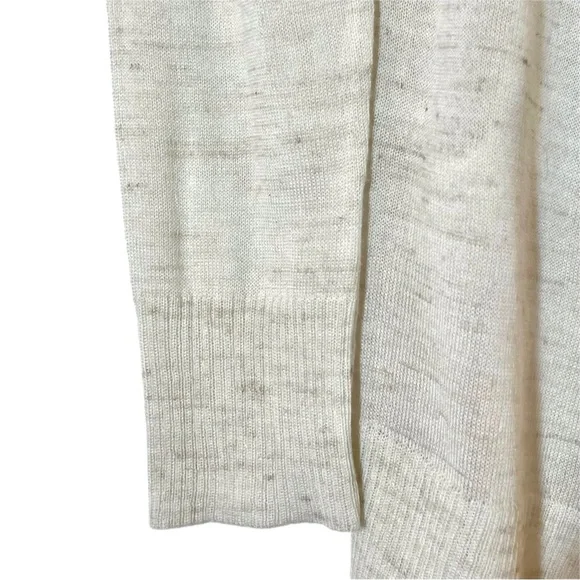 Anthropologie Sparrow Pemaquid Beige Knit Long Sleeve Drape Wrap Cardigan Small - Picture 9 of 13